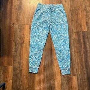 Lilly Pulitzer Hainsley Knit Jogger Pant Resort White Took Me By Sunrise Small